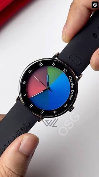 Charles Delon Waterproof Color Changing Dial Watch